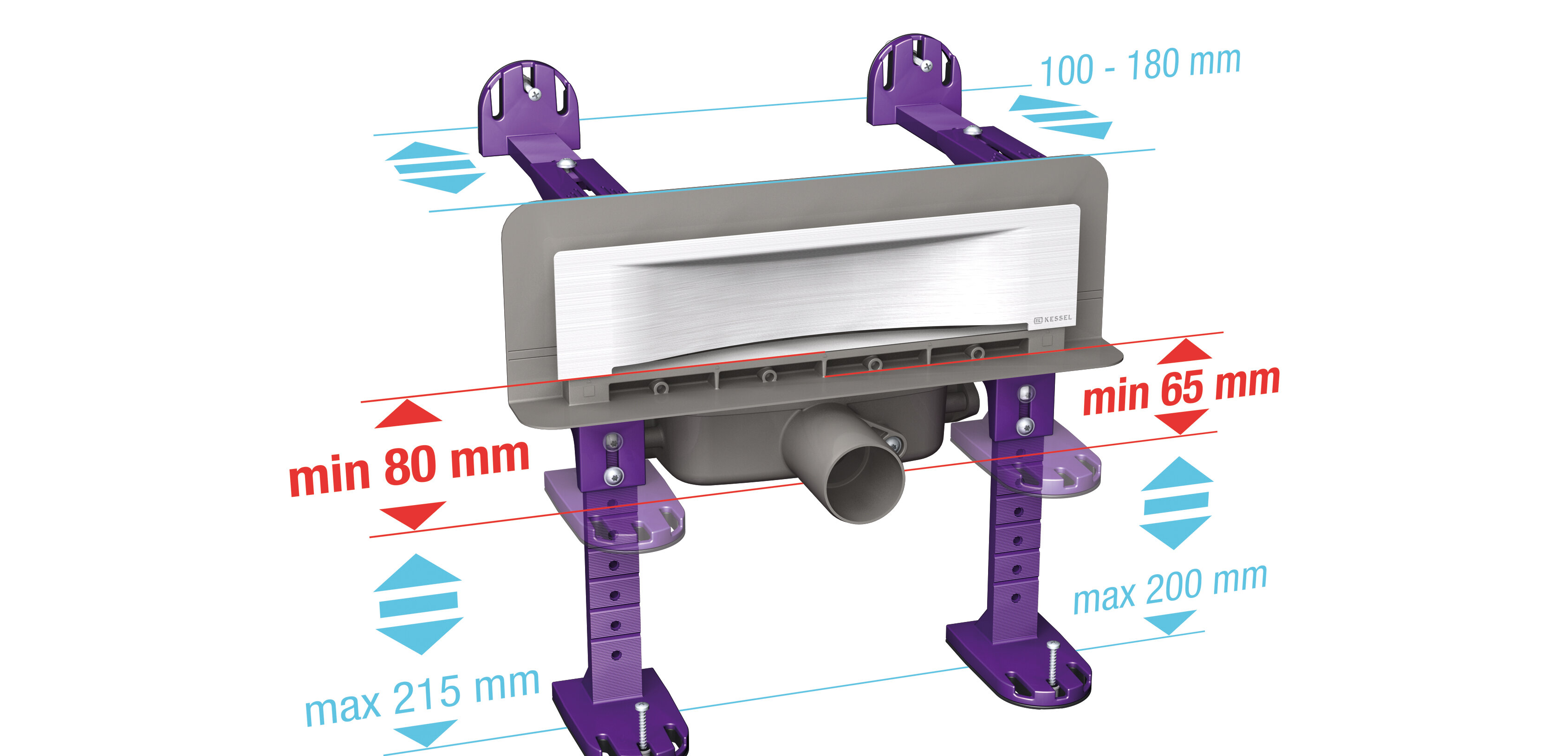 Montaj flexibil rigolă de perete Scada