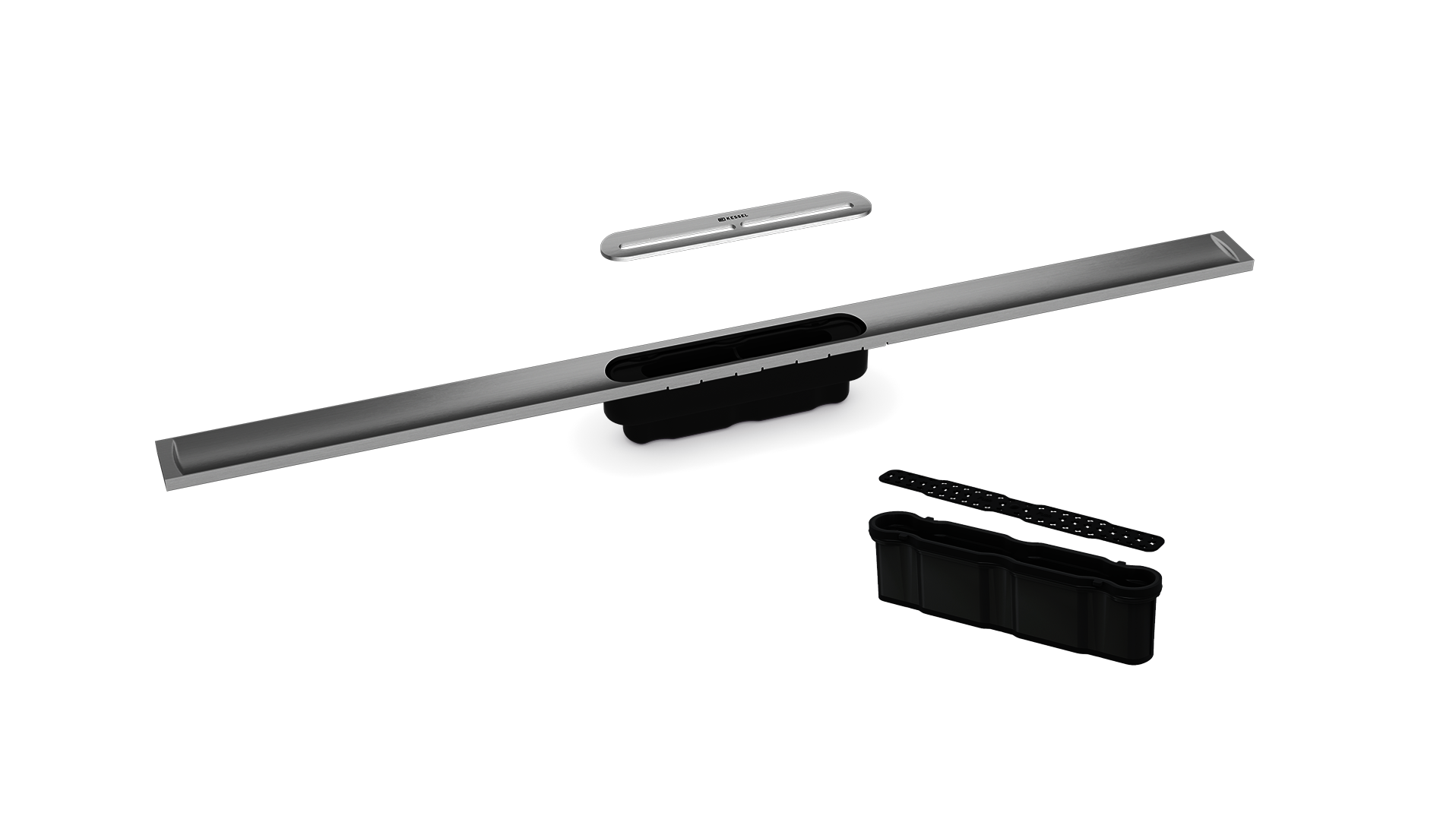 Shower channel Linearis Infinity with hair filter and Megastop