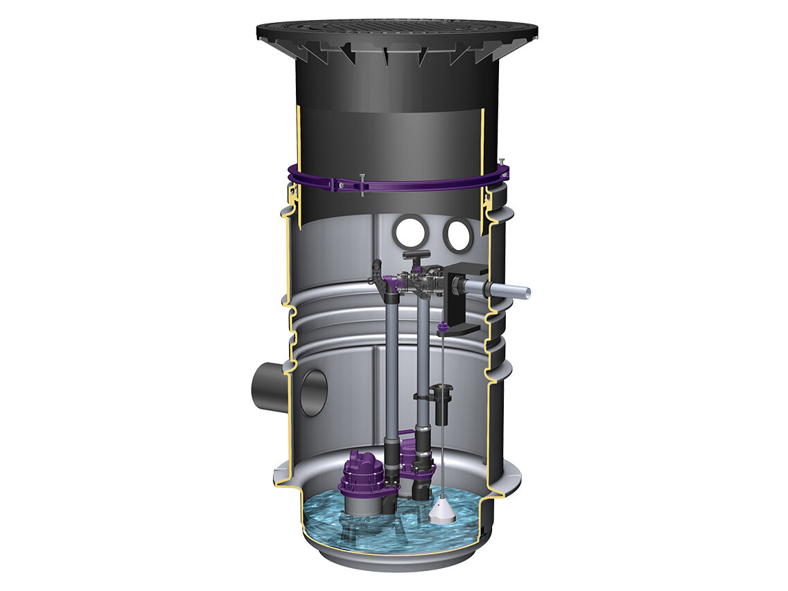 Pompstation Aquapump Medium voor fecaliënvrij afvalwater