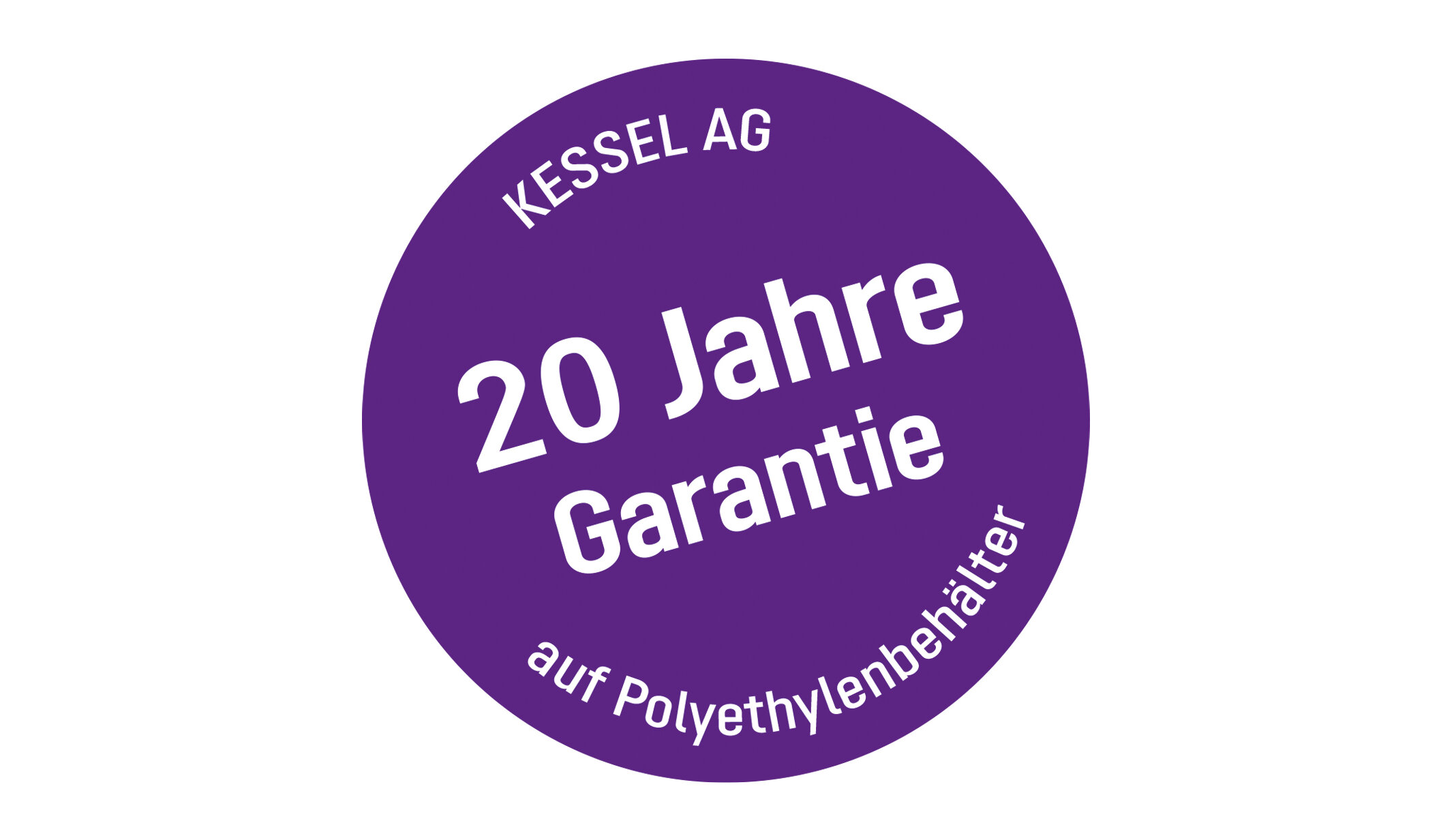 20-year guarantee on polyethylene tank